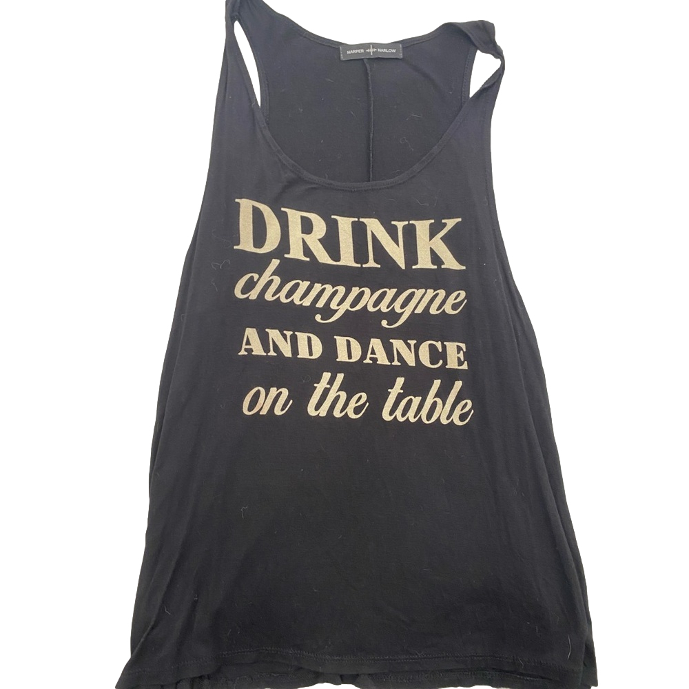 Drink champagne and dance on the table Womens tank